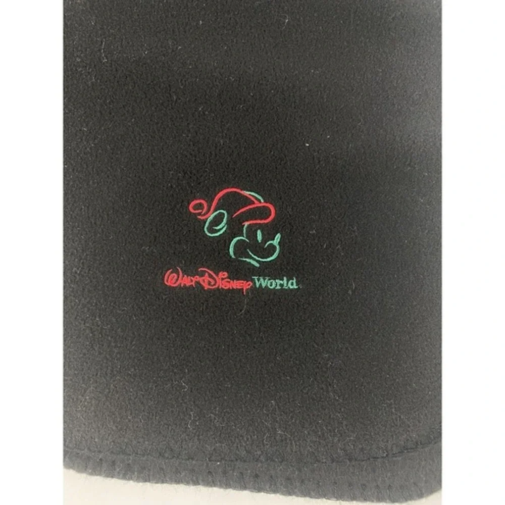 Walt Disney World Mickey‎ Mouse Christmas Scarf Vintage Embroidered Logo